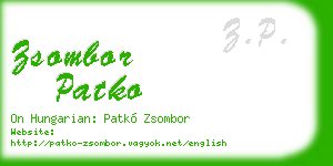 zsombor patko business card